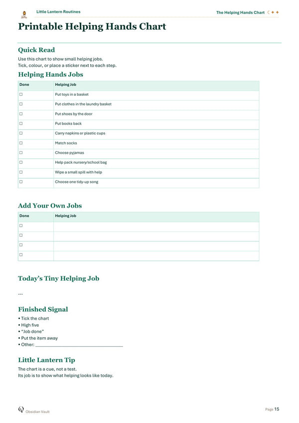 Helping Hands Chart